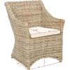 Safavieh Home Collection Ventura Brown and White Washed Arm Chair(white)