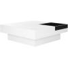 Safavieh Home Collection Wesley Coffee Table, White/Black, 35.4 in x 35.4 in x 11.8 in