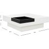 Safavieh Home Collection Wesley Coffee Table, White/Black, 35.4 in x 35.4 in x 11.8 in