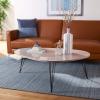 Safavieh Home Collection Wynton Oak and Black Coffee Table(Taupe / Black)