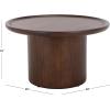 Safavieh Home Devin Dark Oak Pedestal Round Coffee Table(Dark Oak)