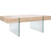 Safavieh Home Jacob White and Glass Leg Coffee Table(Natural / Glass)