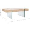 Safavieh Home Jacob White and Glass Leg Coffee Table(Natural / Glass)