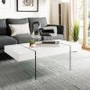 Safavieh Home Jacob White and Glass Leg Coffee Table(White / Glass)