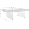 Safavieh Home Jacob White and Glass Leg Coffee Table(White / Glass)