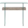 Safavieh Home Kayley Glass and Natural Brown Console Table(Glass / Grey Oak)