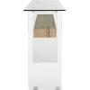 Safavieh Home Kayley Glass and Natural Brown Console Table(Natural / Glass)