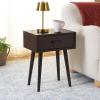 Safavieh Home Lyle Modern Slate Grey Accent Table(Dark Chocolate)