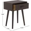Safavieh Home Lyle Modern Slate Grey Accent Table(Dark Chocolate)