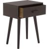 Safavieh Home Lyle Modern Slate Grey Accent Table(Dark Chocolate)