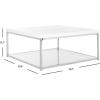 Safavieh Home Malone Glam White and Chrome Coffee Table(White / Chrome)