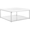 Safavieh Home Malone Glam White and Chrome Coffee Table(White / Chrome)