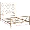 Safavieh Home Morris Moroccan Antique Gold Bed, Full(Antique Gold)