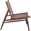 Safavieh Home Soleil Natural and White Leather Woven Accent Chair(Cognac / Brown)