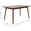 Safavieh Home Tia Modern Antique White Dining Table(Walnut)