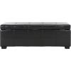 Safavieh Hudson Collection NoHo Tufted Brown Leather Large Storage Bench(Black)