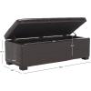 Safavieh Hudson Collection NoHo Tufted Brown Leather Large Storage Bench(Brown)