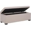 Safavieh Hudson Collection NoHo Tufted Brown Leather Large Storage Bench(Taupe)