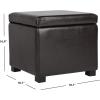 Safavieh Hudson Collection Ryder Leather Square Flip Top Ottoman(Brown)