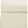 Safavieh Hudson Collection Ryder Leather Square Flip Top Ottoman(Flat Cream)