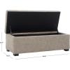 Safavieh Hudson Collection Williamsburg Brown Leather Large Storage Bench(Stone)