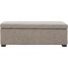 Safavieh Hudson Collection Williamsburg Brown Leather Large Storage Bench(Stone)