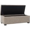 Safavieh Hudson Collection Williamsburg Brown Leather Large Storage Bench(Stone)