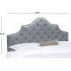 Safavieh Mercer Collection Arebelle Grey Tufted Headboard (Full)(Gray)