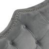 Safavieh Mercer Collection Arebelle Grey Tufted Headboard (Full)(Pewter)
