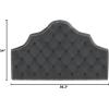 Safavieh Mercer Collection Arebelle Grey Tufted Headboard (Full)(Pewter)