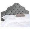 Safavieh Mercer Collection Arebelle Grey Tufted Headboard (Full)(Pewter)