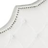 Safavieh Mercer Collection Arebelle Grey Tufted Headboard (Full)(White)