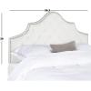 Safavieh Mercer Collection Arebelle Grey Tufted Headboard (Full)(White)