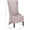 Safavieh Mercer Collection Becall Dining Chair, Artic Grey(Taupe)