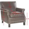 Safavieh Mercer Collection Charles Beige Linen Club Chair(Antique Brown)
