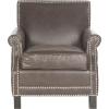 Safavieh Mercer Collection Charles Beige Linen Club Chair(Antique Brown)