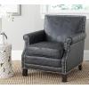 Safavieh Mercer Collection Charles Beige Linen Club Chair(Black / Crocodile)
