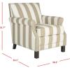 Safavieh Mercer Collection Charles Beige Linen Club Chair(Olive / White)