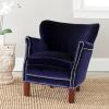Safavieh Mercer Collection Connie Beige Linen Club Chair(Royal Blue)