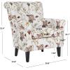 Safavieh Mercer Collection Margaret Ivory Floral Cotton Club Chair(Red / White)
