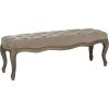 Safavieh Mercer Collection Randy Beige Linen Bench(Mushroom)