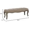 Safavieh Mercer Collection Randy Beige Linen Bench(Mushroom)