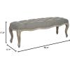 Safavieh Mercer Collection Randy Beige Linen Bench(Sea Mist)