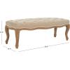 Safavieh Mercer Collection Randy Beige Linen Bench(Wheat / Natural Cream)