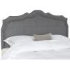 Safavieh Mercer Collection Skyler Grey Silver Nailhead Headboard (Full)(Gray)