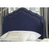 Safavieh Mercer Collection Skyler Grey Silver Nailhead Headboard (Full)(Steel Blue)