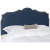 Safavieh Mercer Collection Skyler Grey Silver Nailhead Headboard (Full)(Steel Blue)