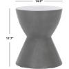 Safavieh Outdoor Collection Athena Modern Concrete Dark Grey Round 17.7-inch Accent Table(Grey)