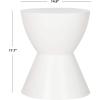 Safavieh Outdoor Collection Athena Modern Concrete Dark Grey Round 17.7-inch Accent Table(Ivory)