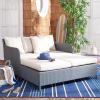 Safavieh Outdoor Collection August Titanium & Sand Daybed(Titanium / Sand)